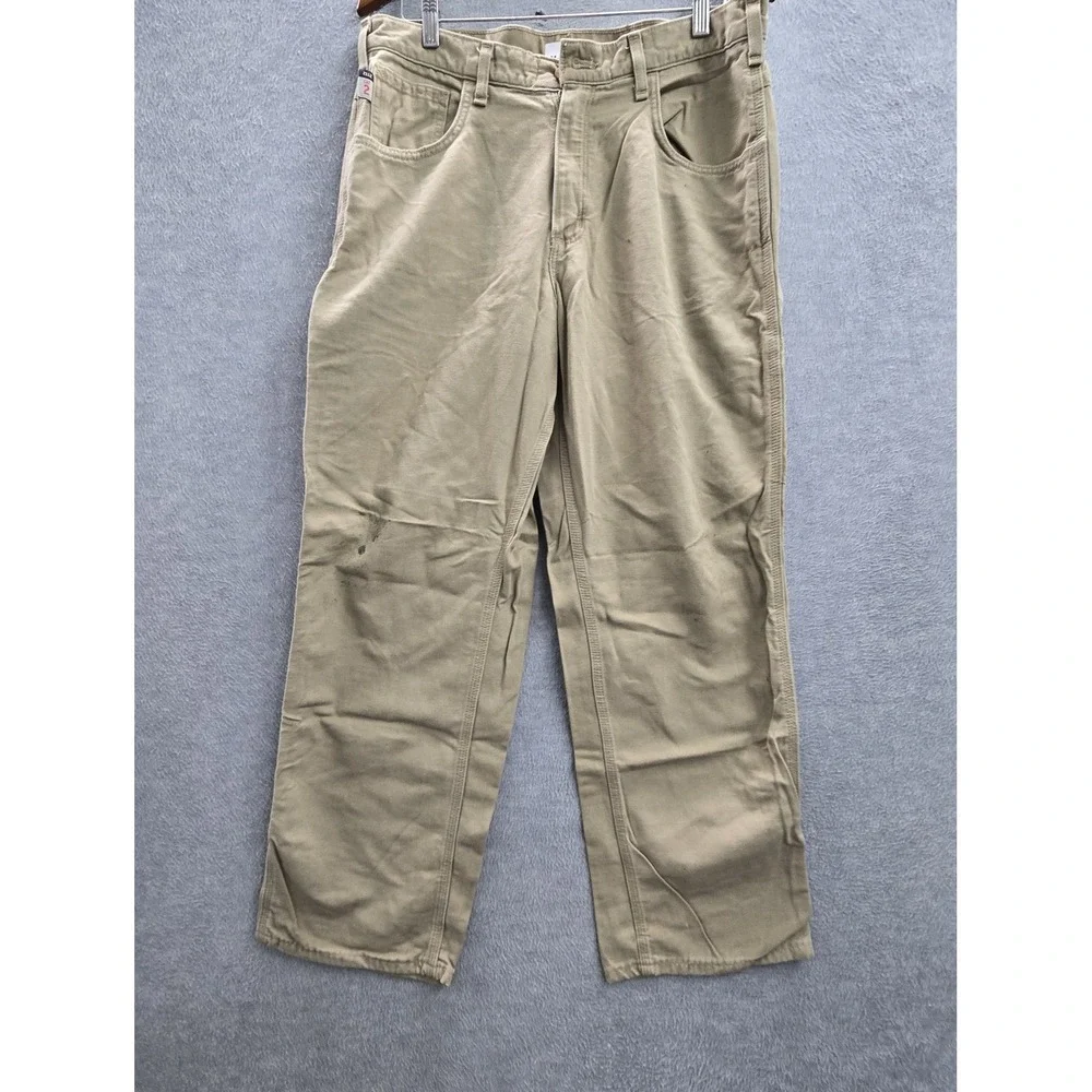 VINTAGE Carhartt FR Men Pants 34X30 Canvas Work Pants Midweight Loose Y2K READ